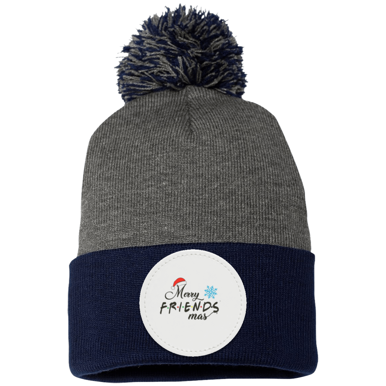 Merry Friendsmas Pom Pom Knit Cap - Patch