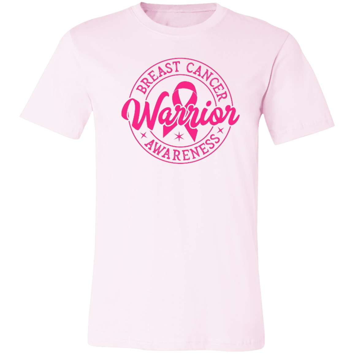 Breast Cancer Warrior Awareness Unisex Jersey Short-Sleeve T-Shirt