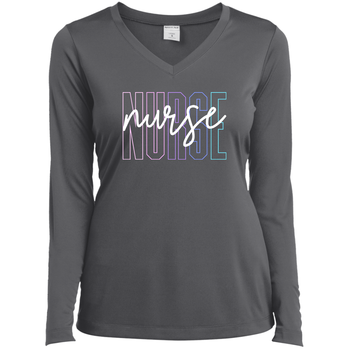 Nurse Long Sleeve Performance V-Neck Tee