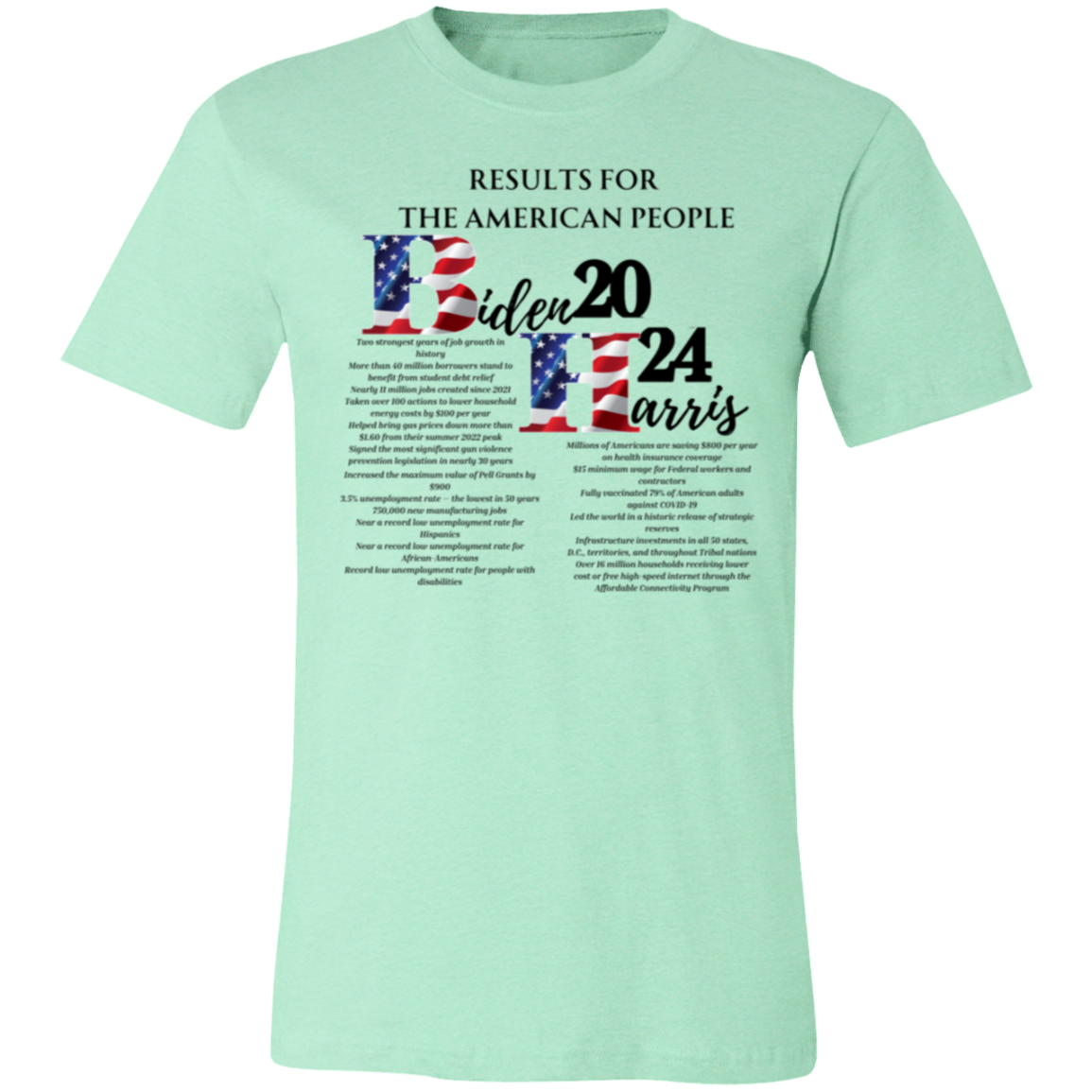 Biden-Harris Results For the American People Short Sleeve T-Shirt