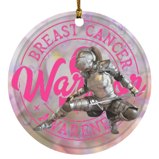 Breast Cancer 1 Circle Ornament