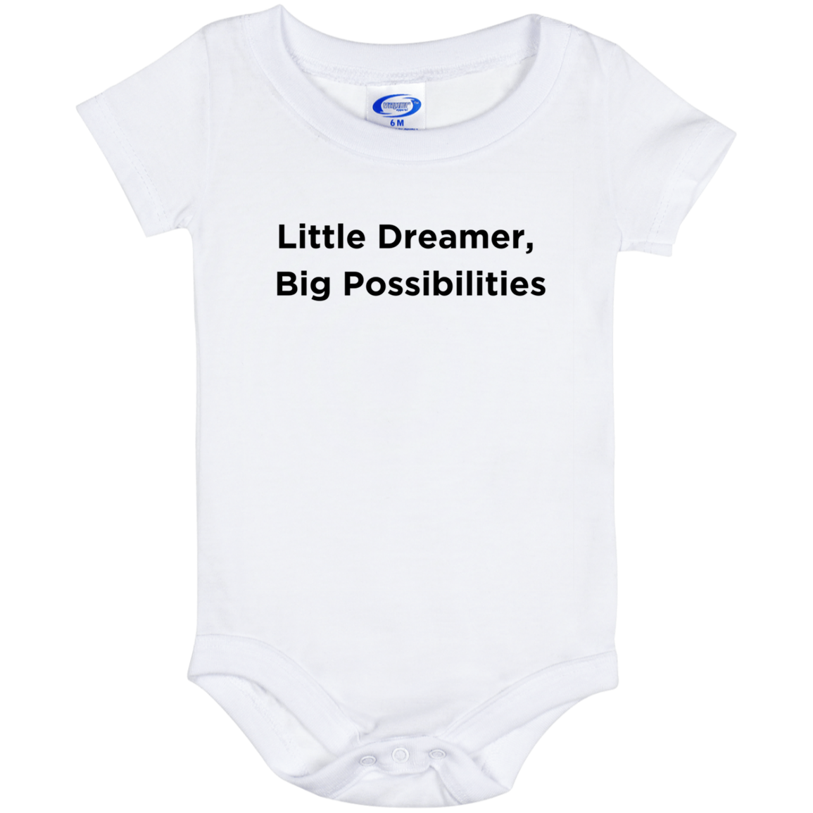 Little Dreamer Black Baby Onesie 6 Month