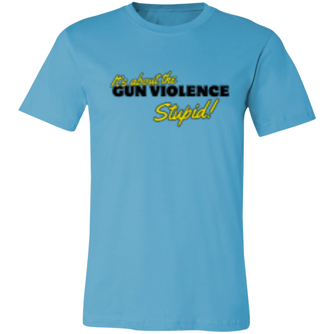 It's About The Gun Violence  Black 3001C Unisex Jersey Short-Sleeve T-Shirt