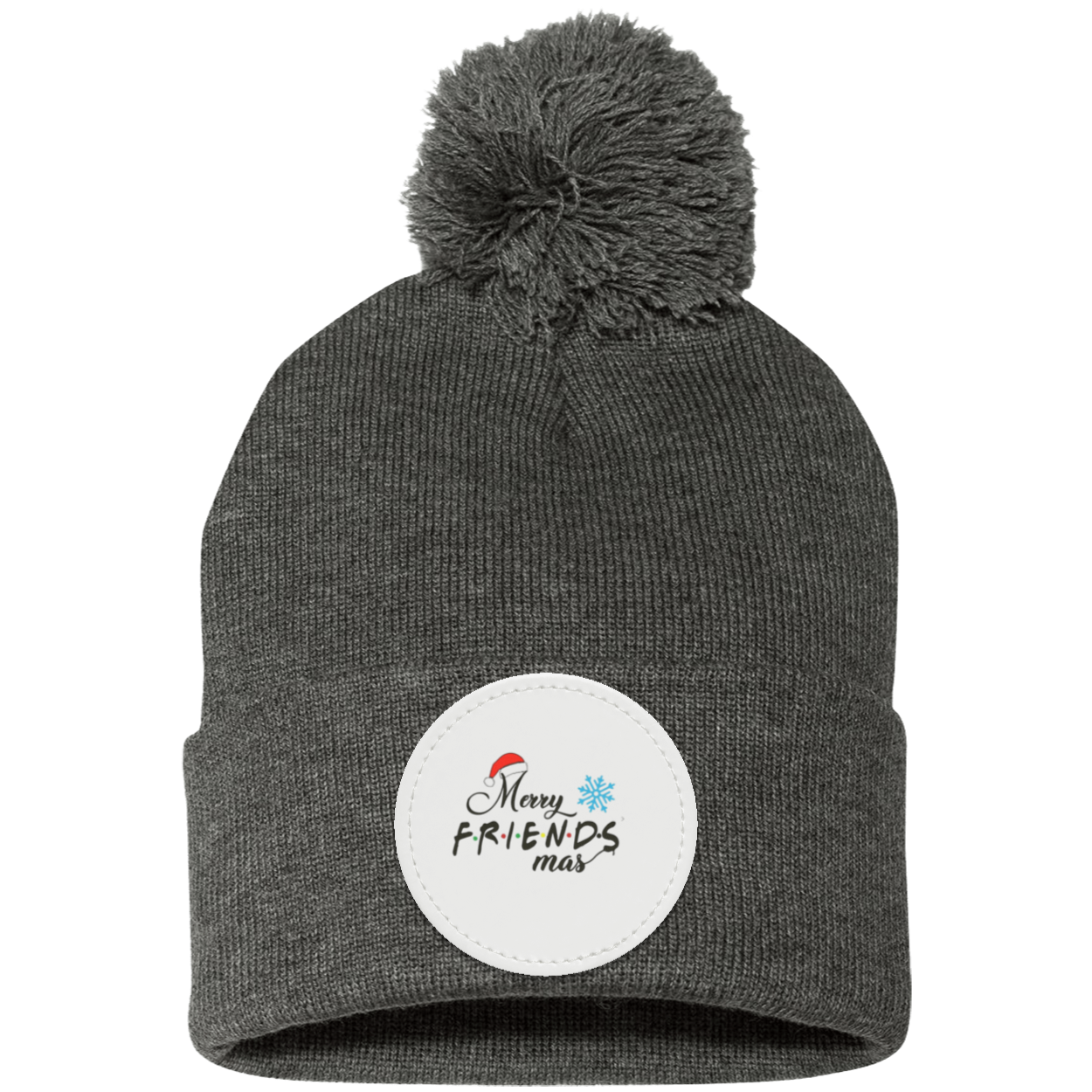 Merry Friendsmas Pom Pom Knit Cap - Patch