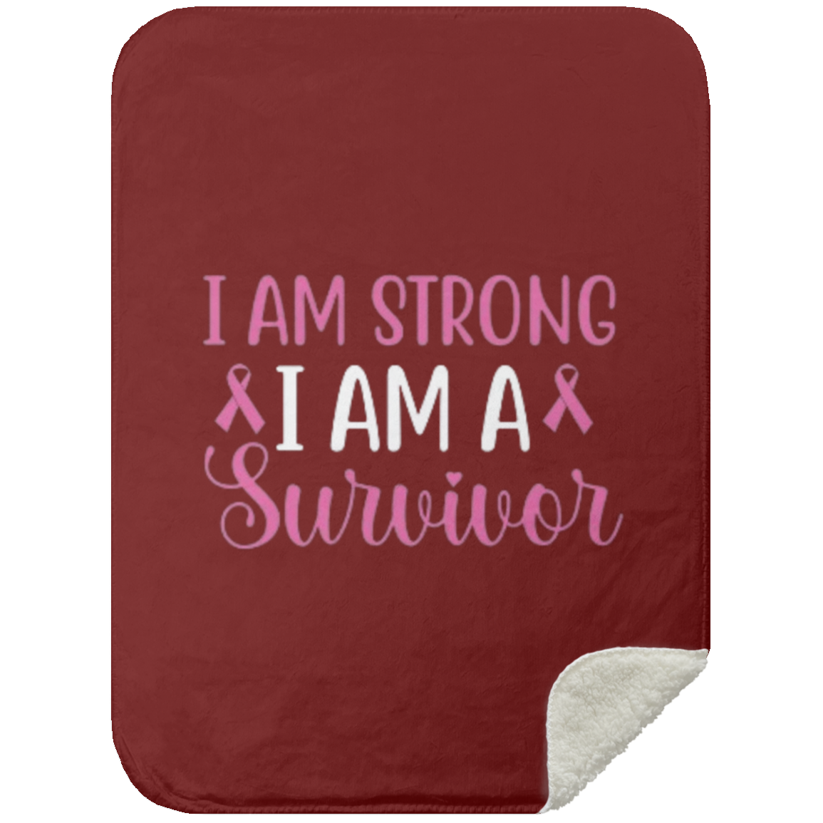 I am A Survivor - Mink Sherpa Blanket 30x40