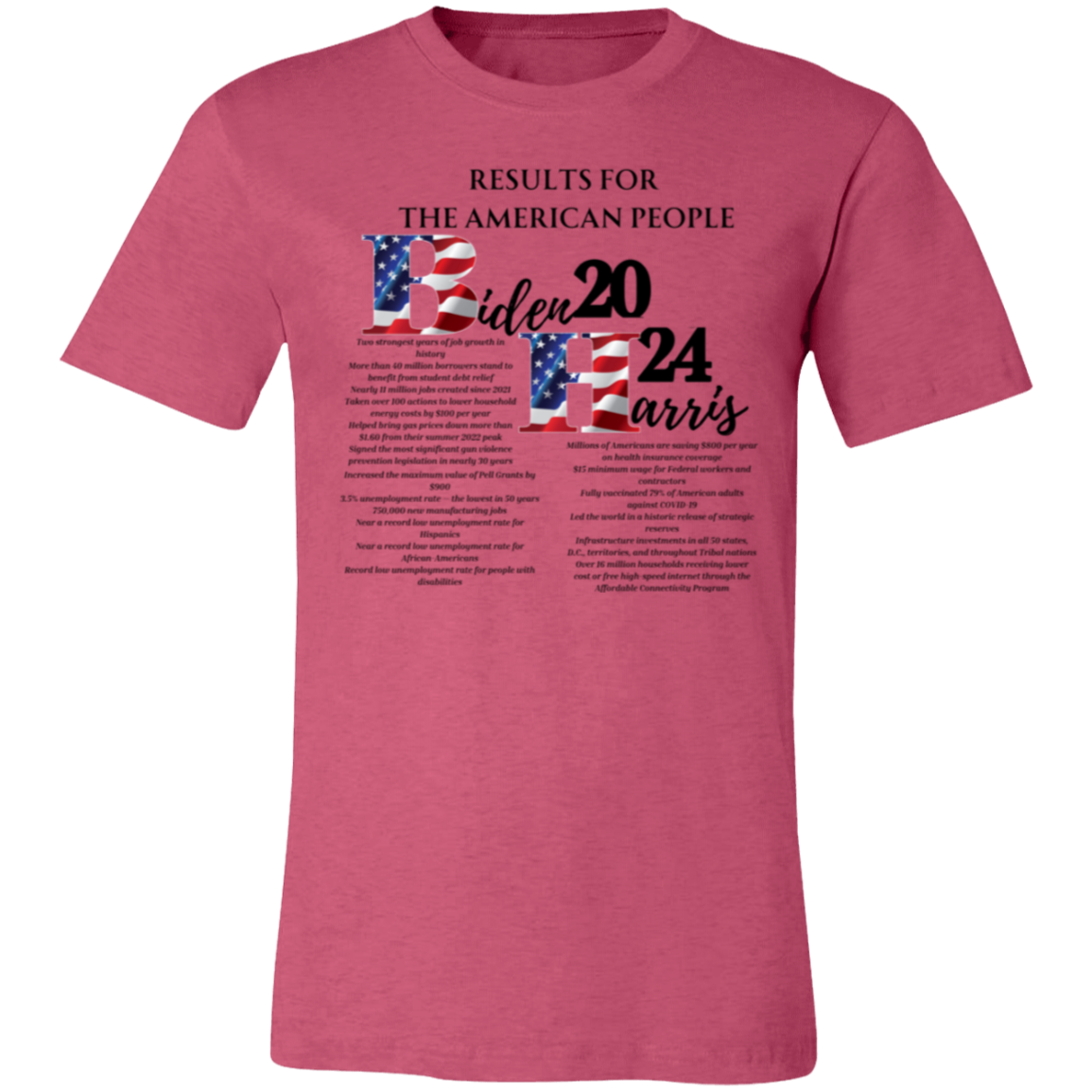 Biden-Harris Results For the American People Short Sleeve T-Shirt