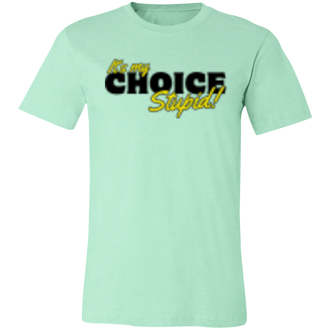 It's the Choice Black 3001C Unisex Jersey Short-Sleeve T-Shirt