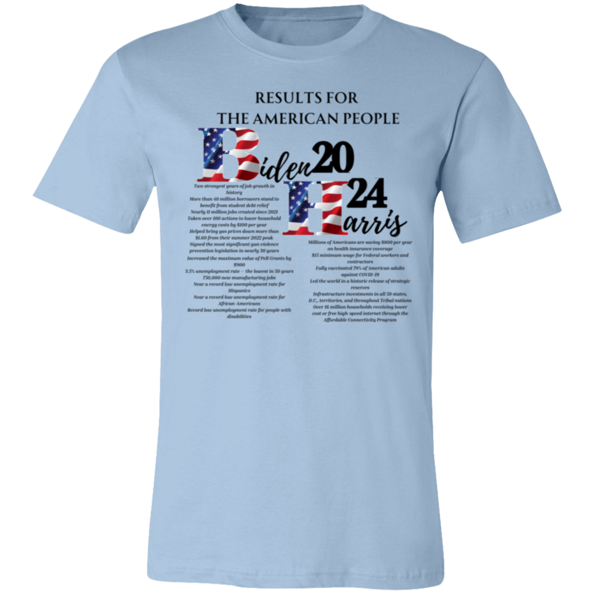 Biden-Harris Results For the American People Short Sleeve T-Shirt