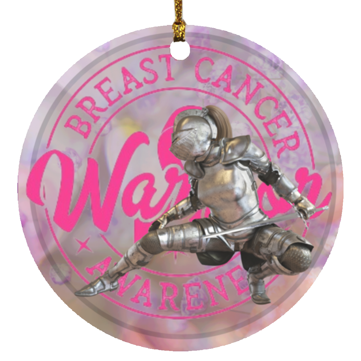 Breast Cancer 1 Circle Ornament