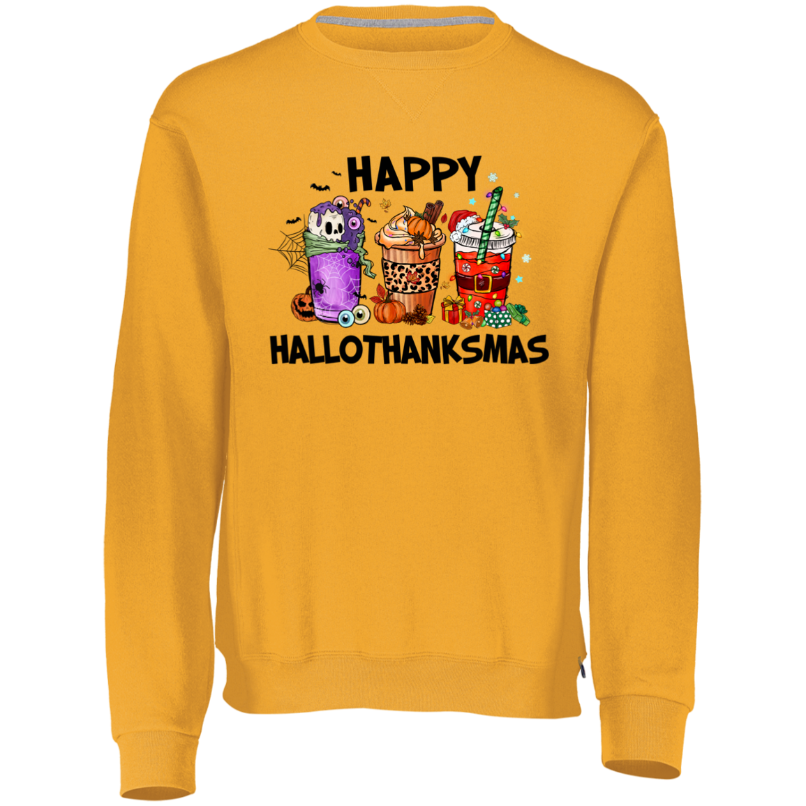 HalloThanksMas-Dri-Power Fleece Crewneck Sweatshirt