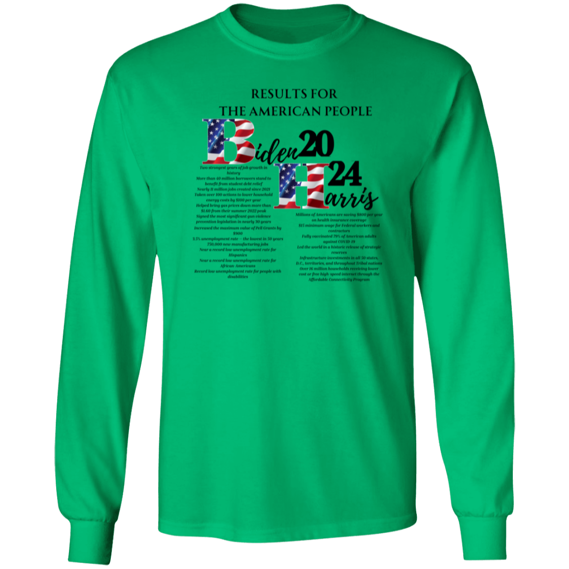 Biden-Harris Results For the American People Long Sleeve T-Shirt