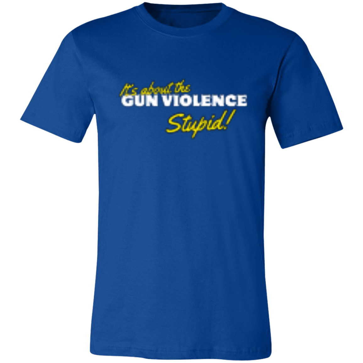 It's About The Gun Violence  White 3001C Unisex Jersey Short-Sleeve T-Shirt