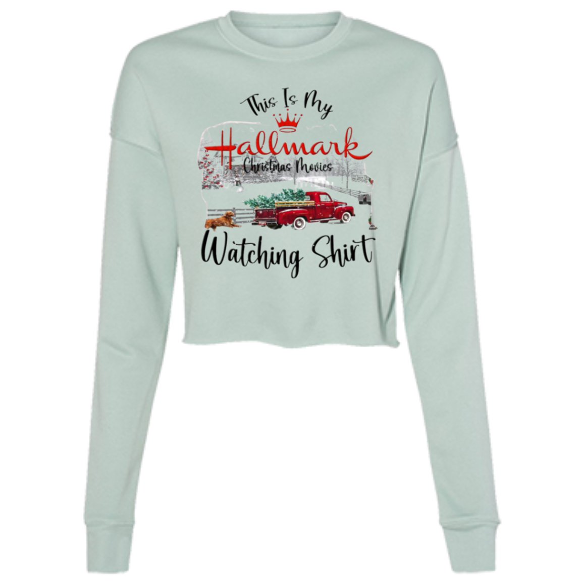 My Movie Watching Shirt -Ladies' Cropped Fleece Crew