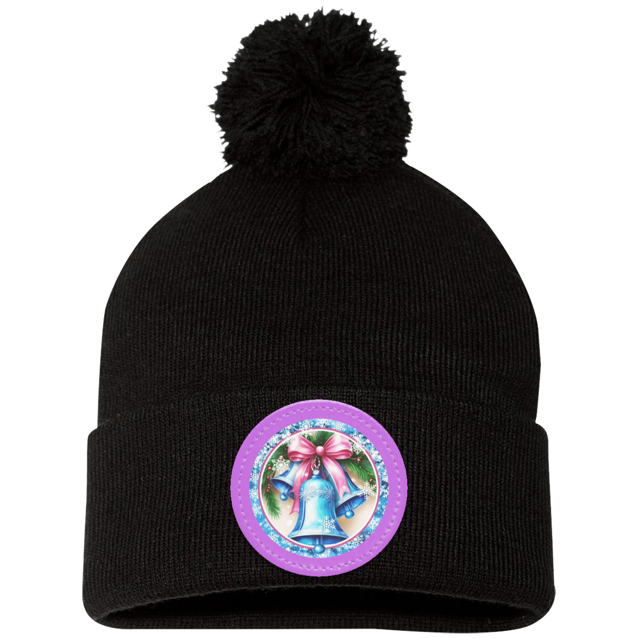 Pastel Bells (4)  Pom Pom Knit Cap - Patch