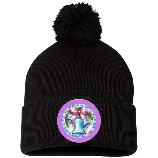 Pastel Bells (4)  Pom Pom Knit Cap - Patch