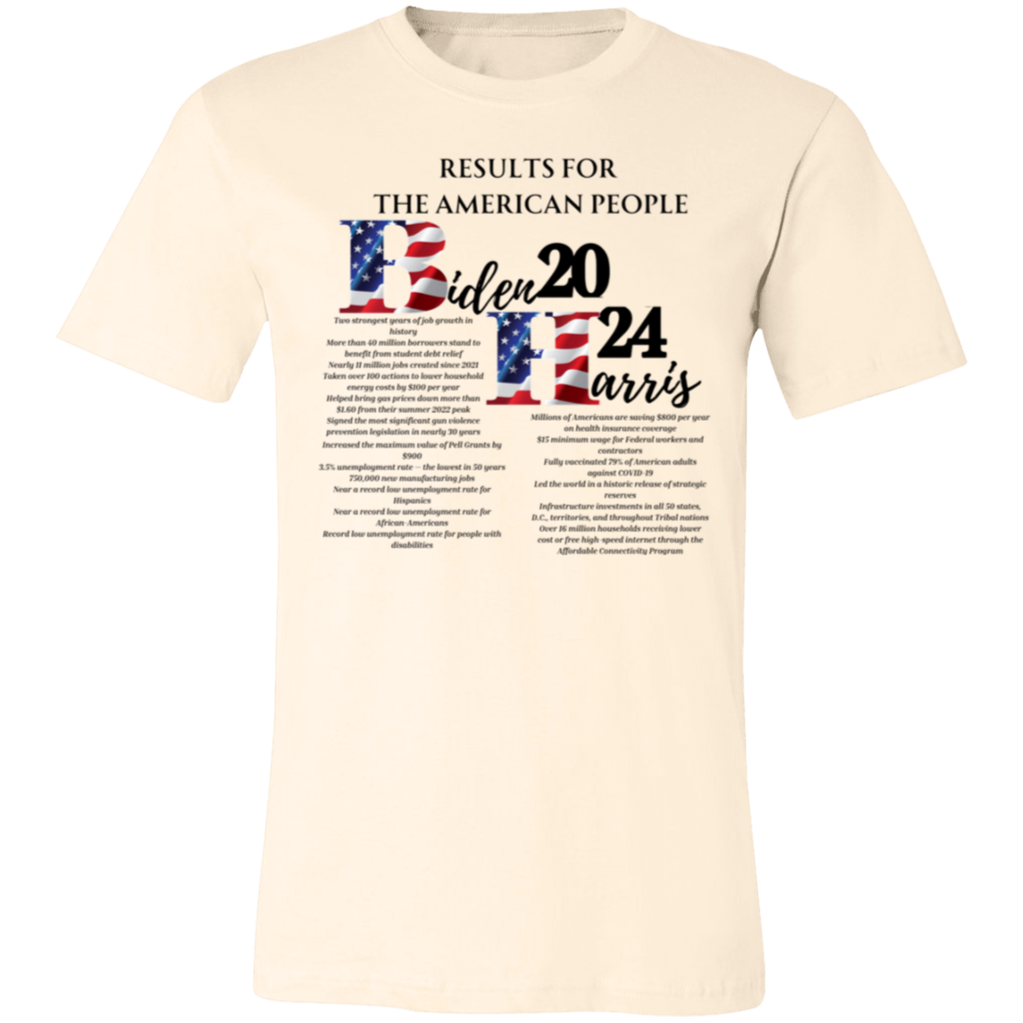 Biden-Harris Results For the American People Short Sleeve T-Shirt