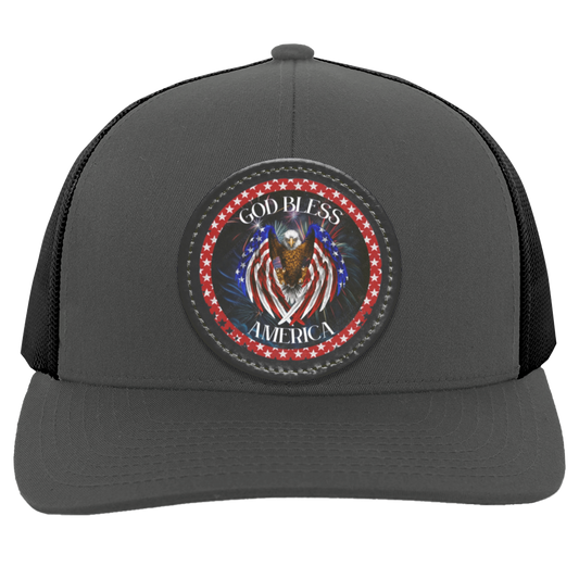 God Bless America (3)Trucker Snap Back - Patch