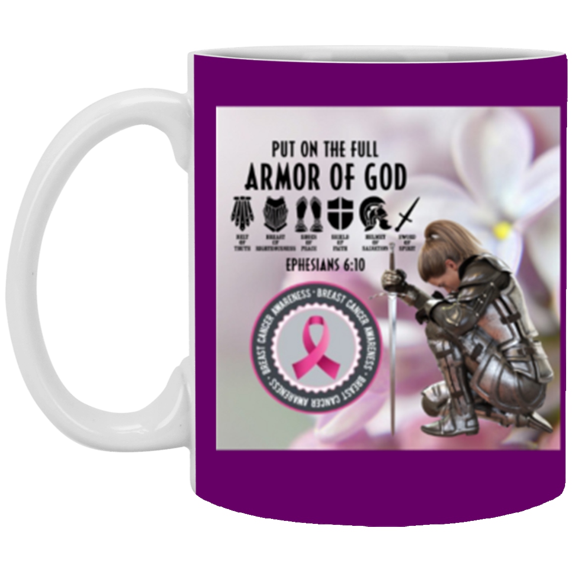 The Full Armor Of God Cozy Plush (2) 11oz White Mug