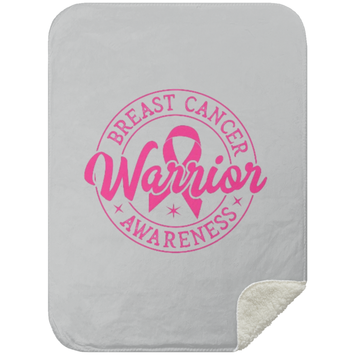Breast Cancer Warrior - Mink Sherpa Blanket 30x40