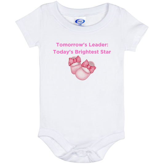 Tomorrow's Leader Pink Baby Onesie 6 Month