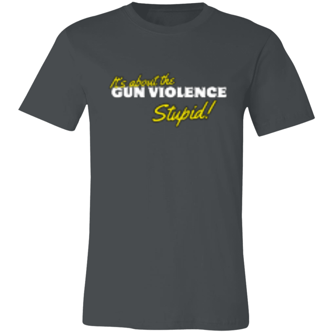 It's About The Gun Violence  White 3001C Unisex Jersey Short-Sleeve T-Shirt