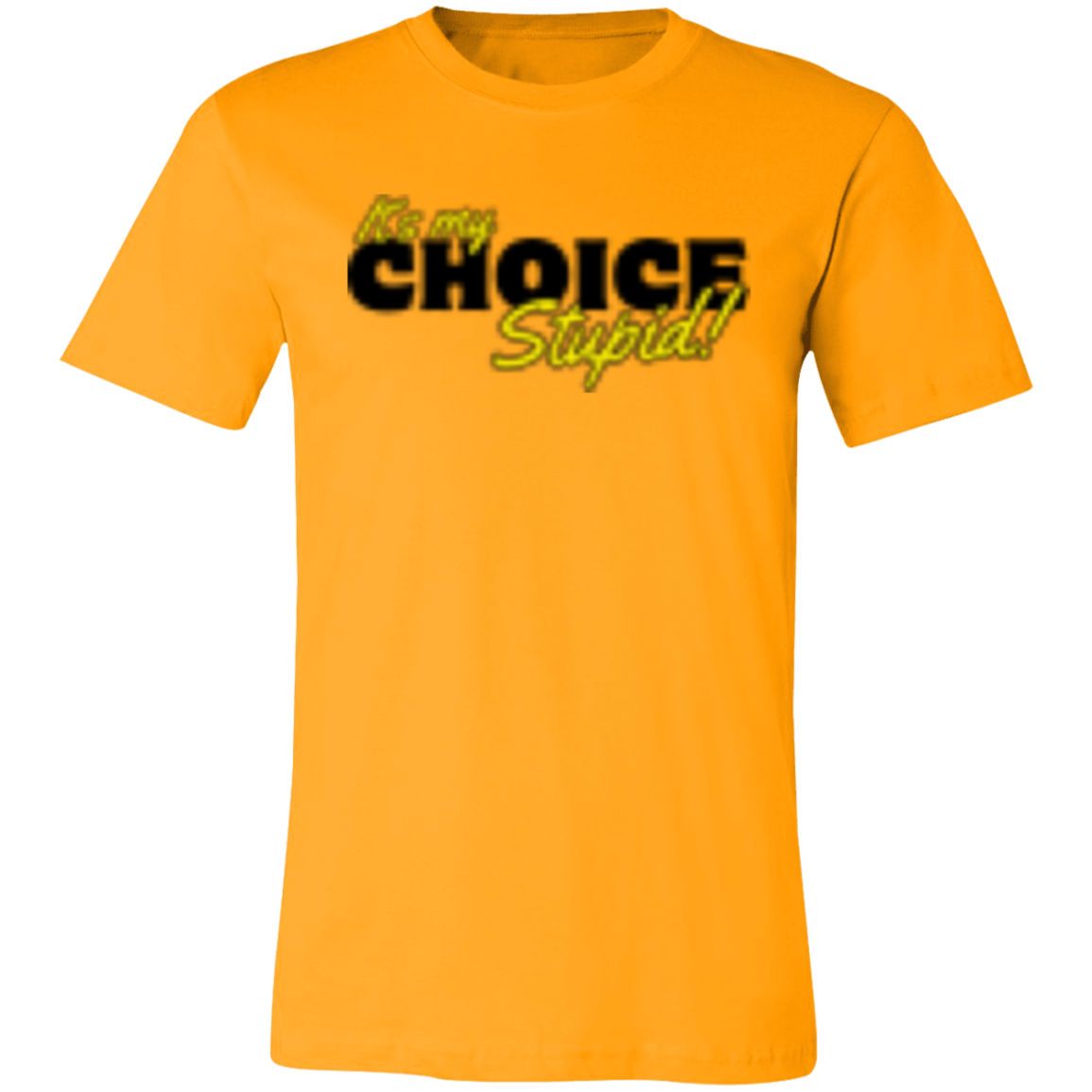 It's the Choice Black 3001C Unisex Jersey Short-Sleeve T-Shirt