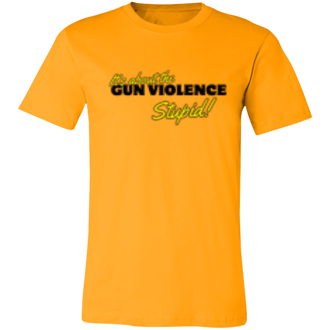 It's About The Gun Violence  Black 3001C Unisex Jersey Short-Sleeve T-Shirt