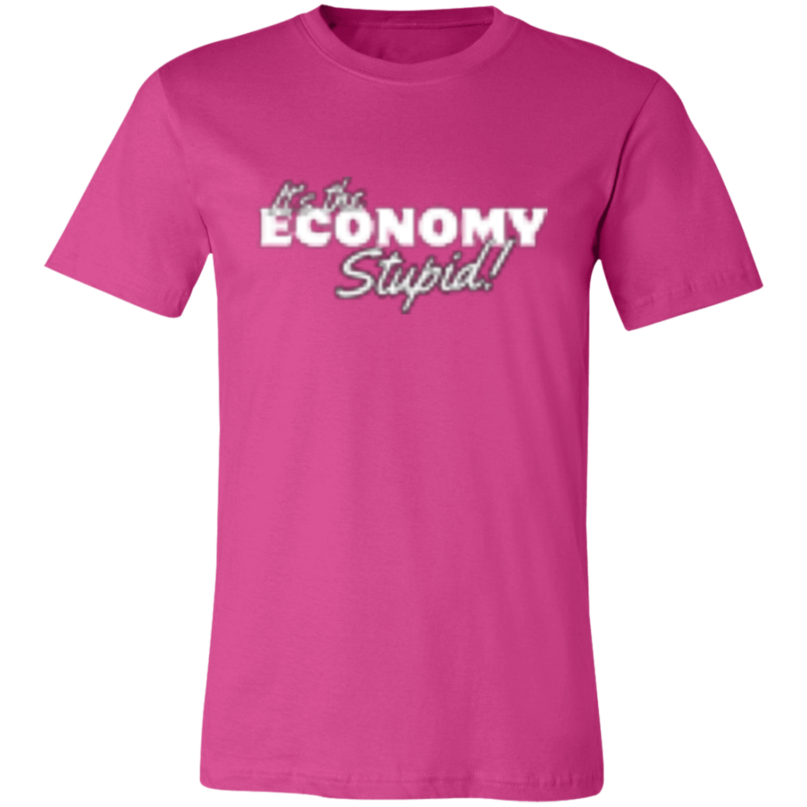 It's the Economy White (1) 3001C Unisex Jersey Short-Sleeve T-Shirt