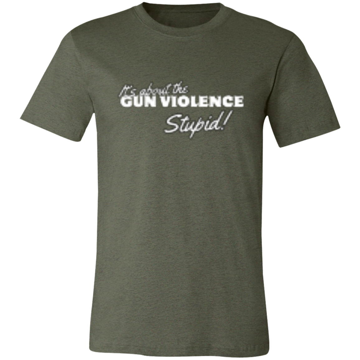 It's About The Gun Violence  White (3) 3001C Unisex Jersey Short-Sleeve T-Shirt