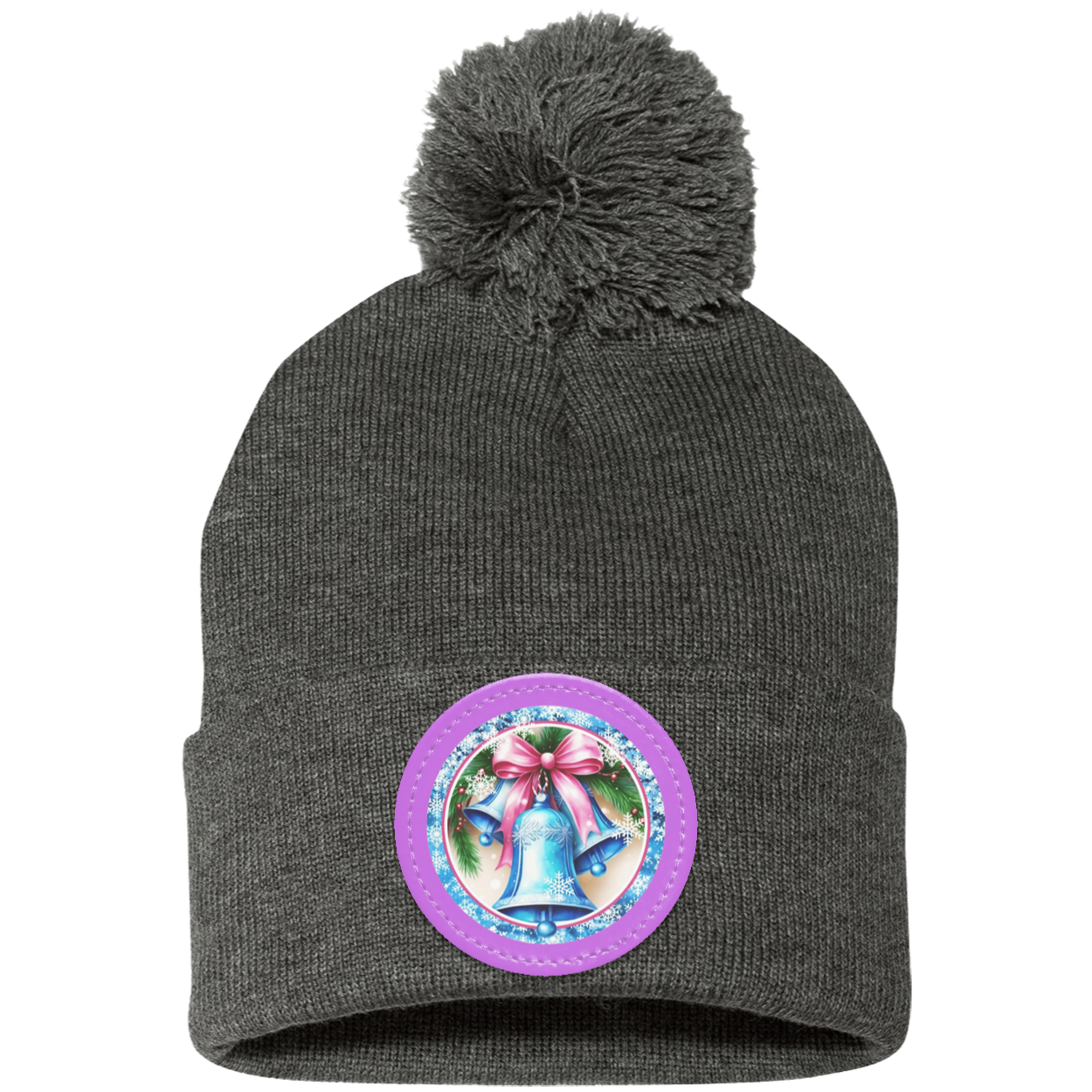 Pastel Bells (4)  Pom Pom Knit Cap - Patch