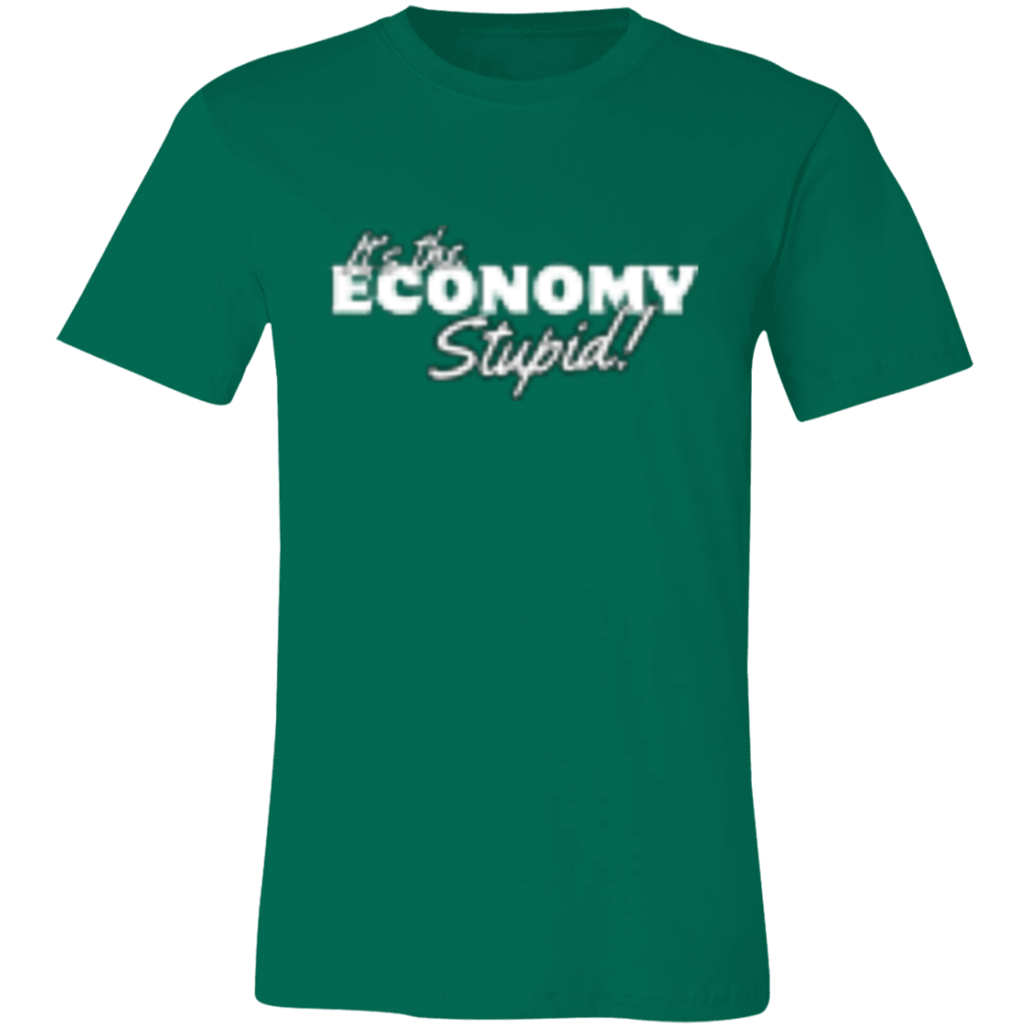 It's the Economy White (1) 3001C Unisex Jersey Short-Sleeve T-Shirt