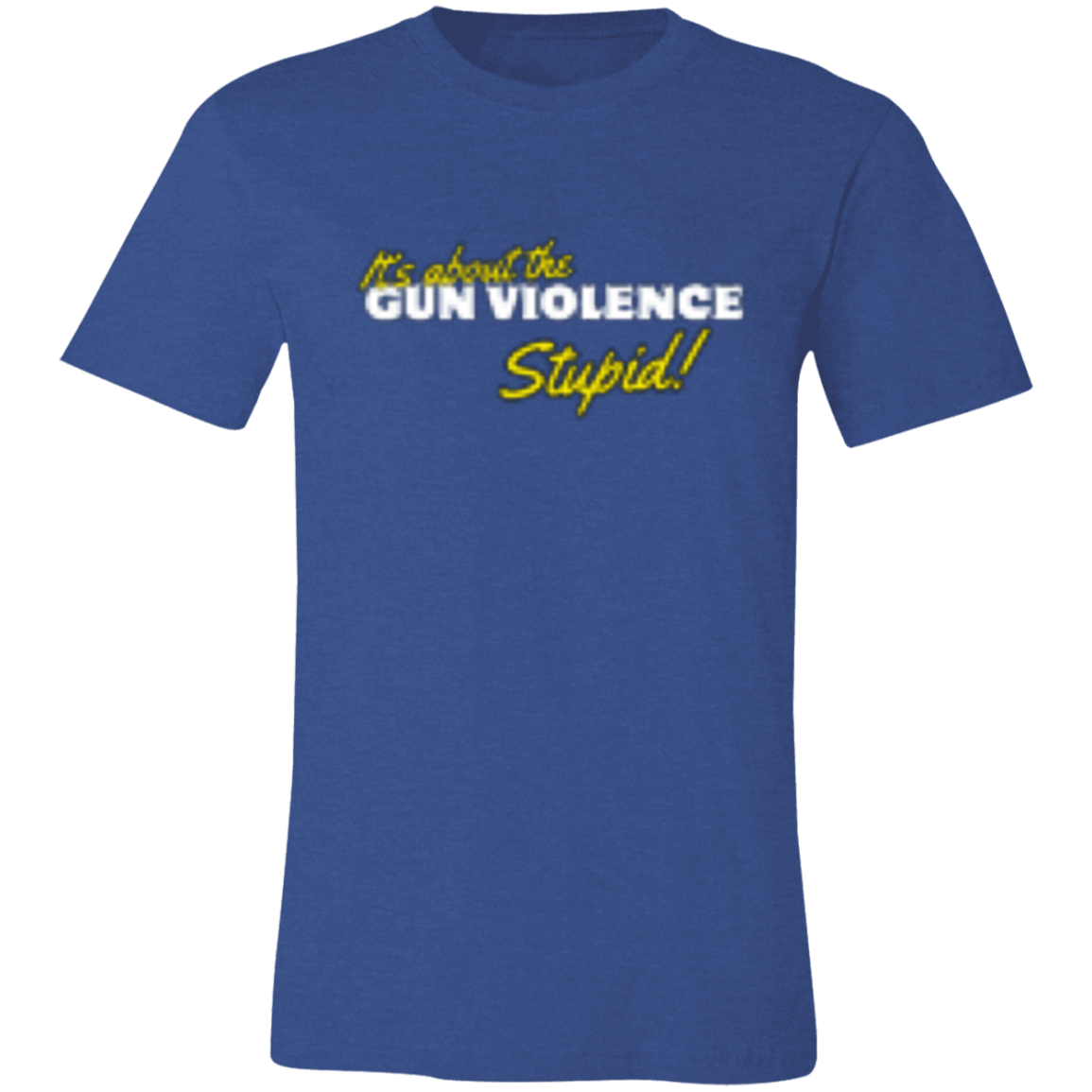 It's About The Gun Violence  White 3001C Unisex Jersey Short-Sleeve T-Shirt