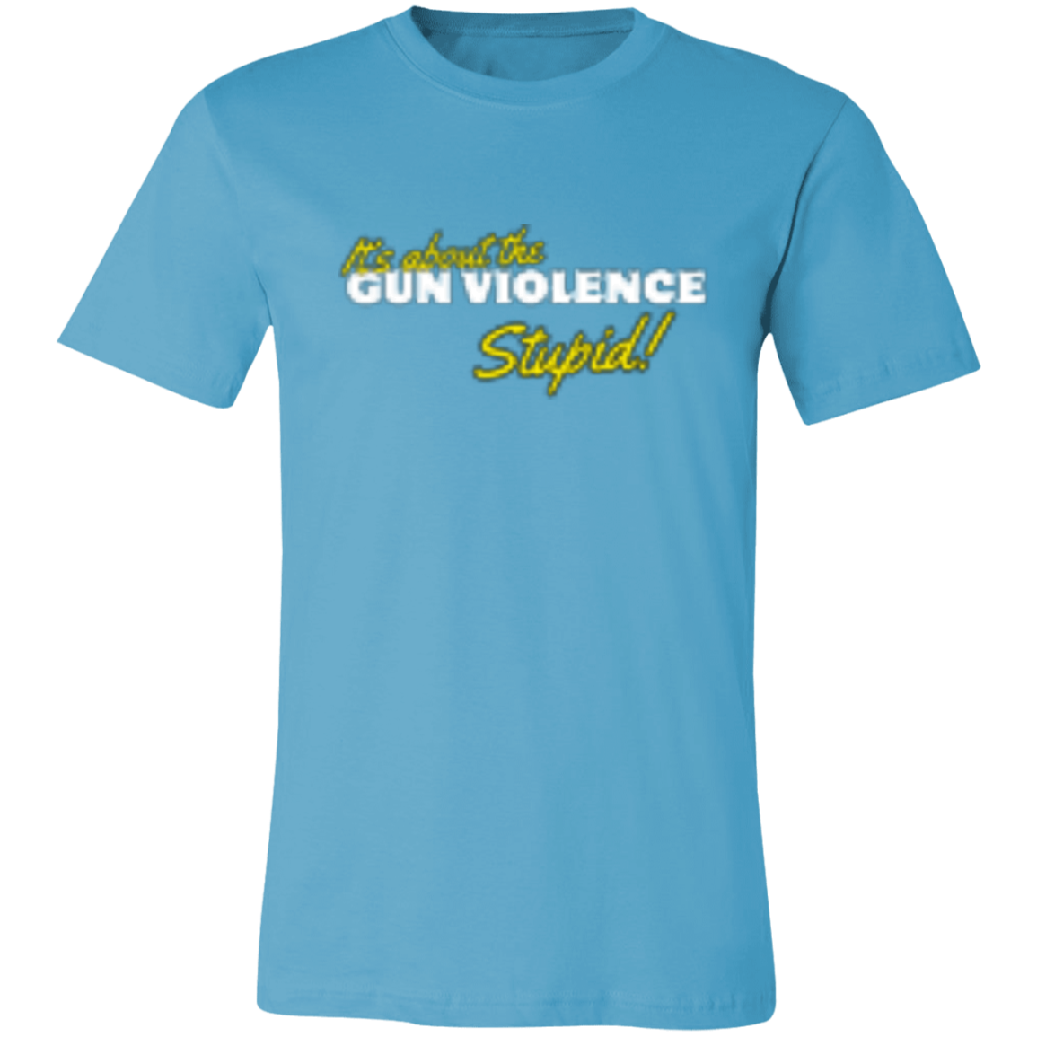 It's About The Gun Violence  White 3001C Unisex Jersey Short-Sleeve T-Shirt