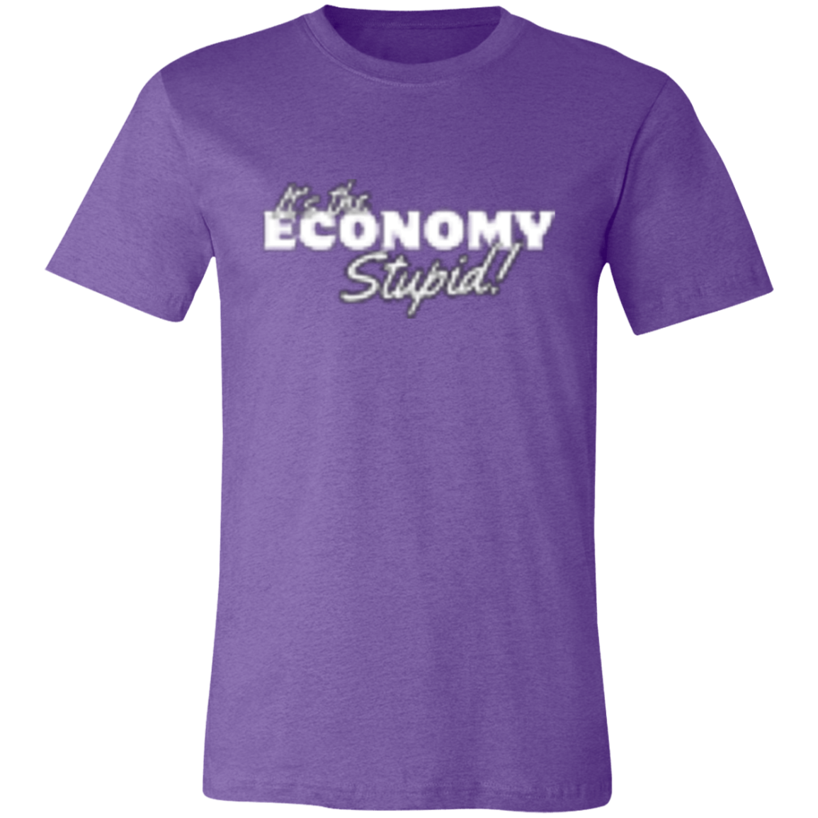 It's the Economy White (1) 3001C Unisex Jersey Short-Sleeve T-Shirt