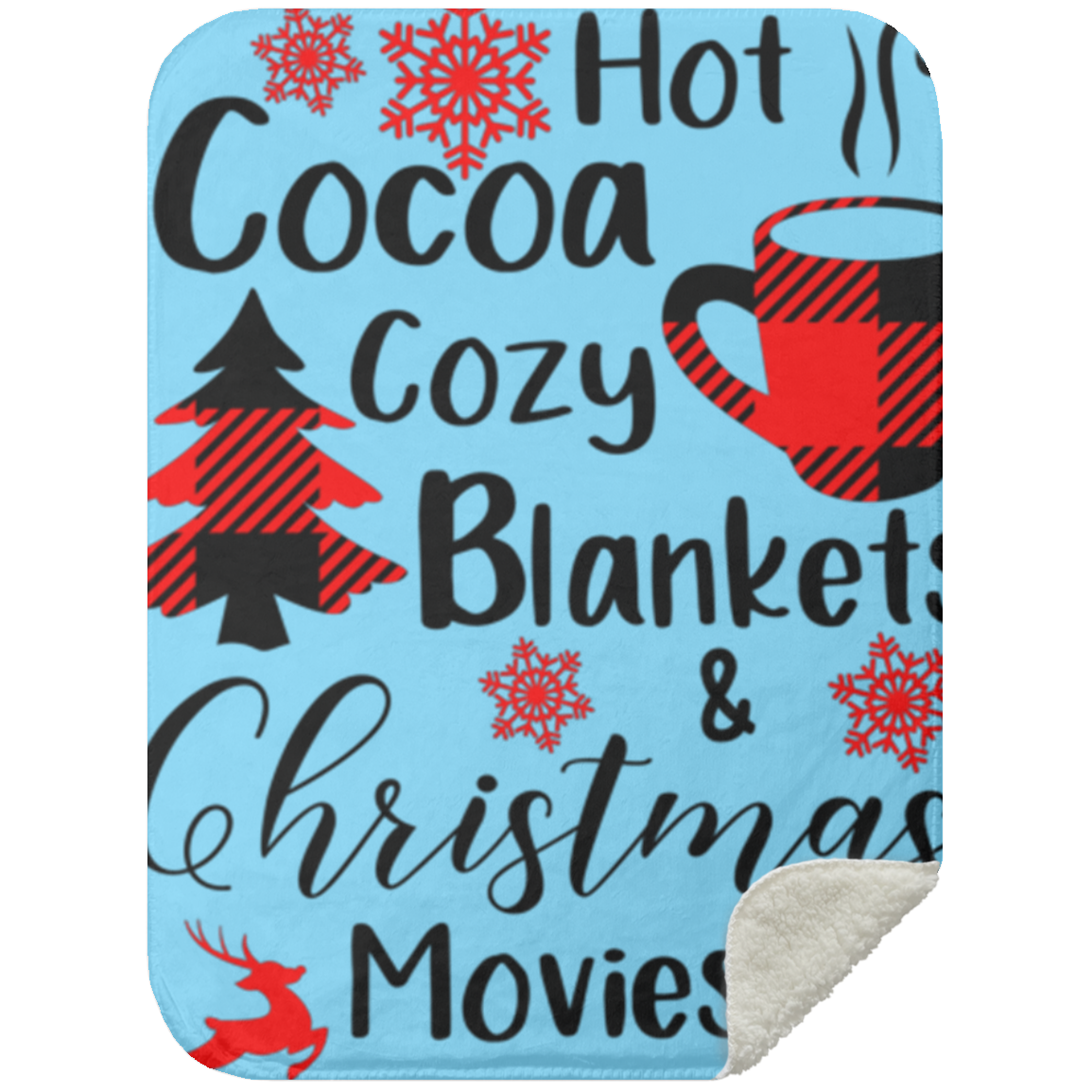 Hot Cocoa - Mink Sherpa Blanket 30x40