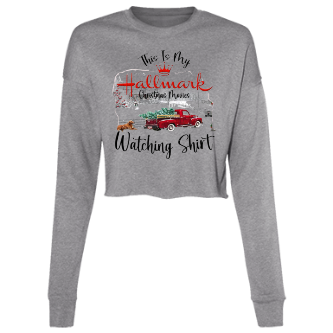 My Movie Watching Shirt -Ladies' Cropped Fleece Crew