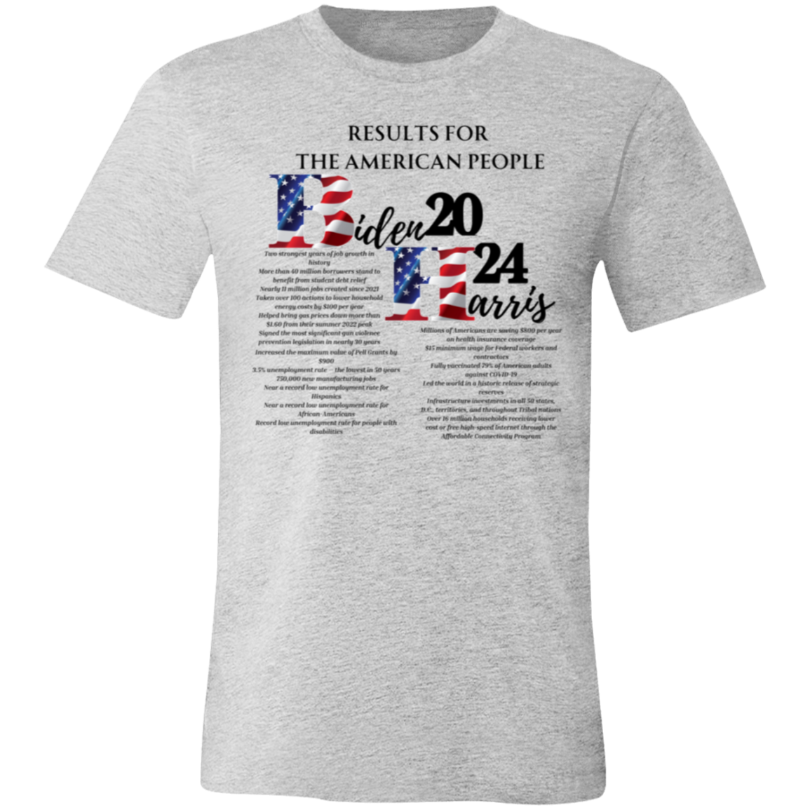 Biden-Harris Results For the American People Short Sleeve T-Shirt