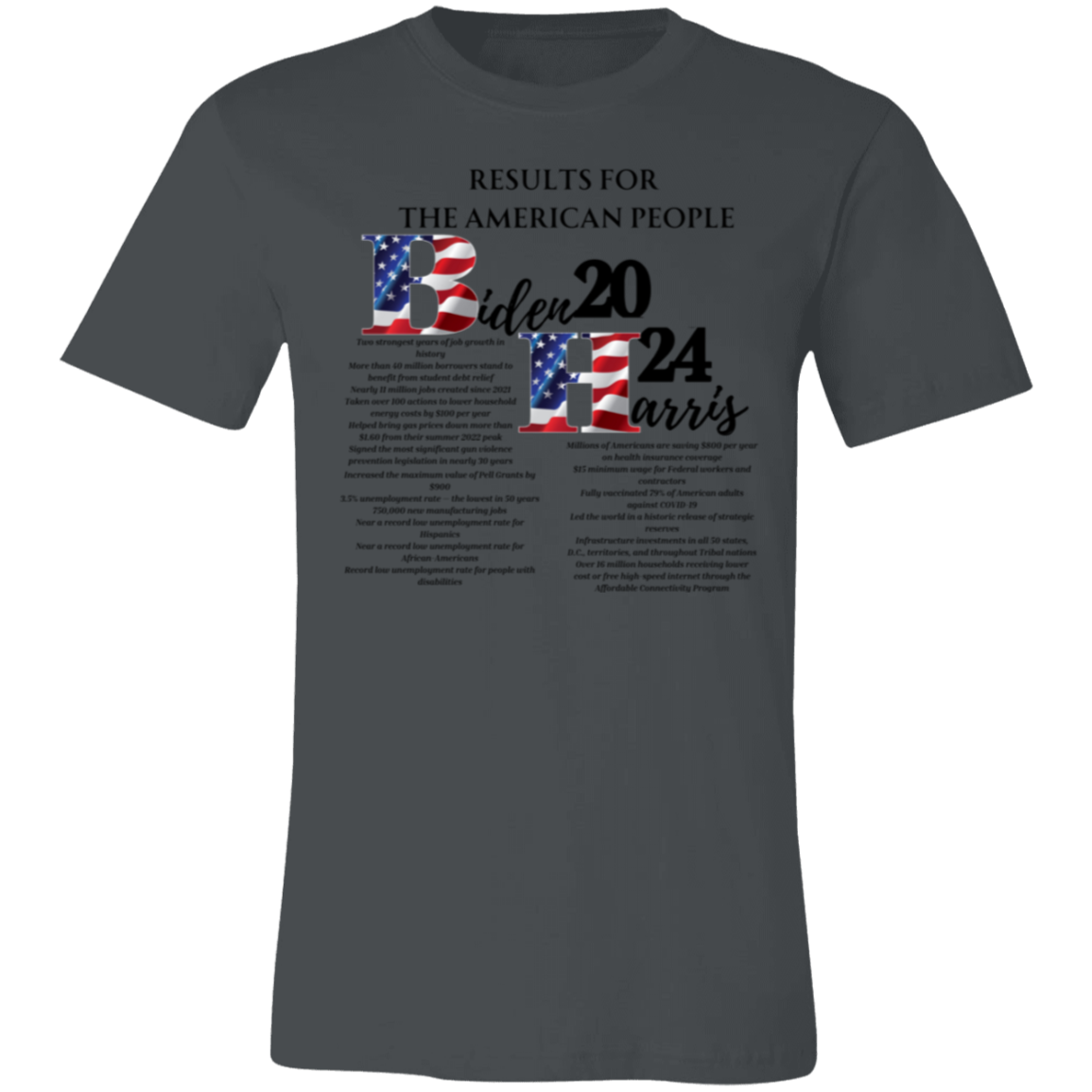 Biden-Harris Results For the American People Short Sleeve T-Shirt