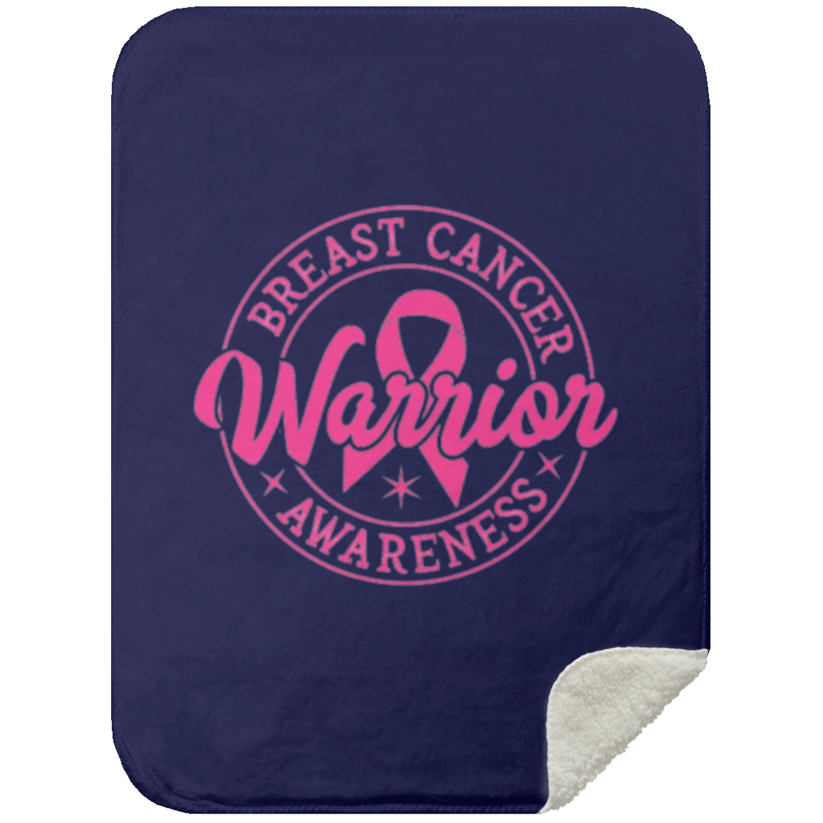 Breast Cancer Warrior - Mink Sherpa Blanket 30x40