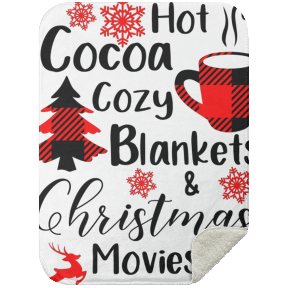 Hot Cocoa - Mink Sherpa Blanket 30x40