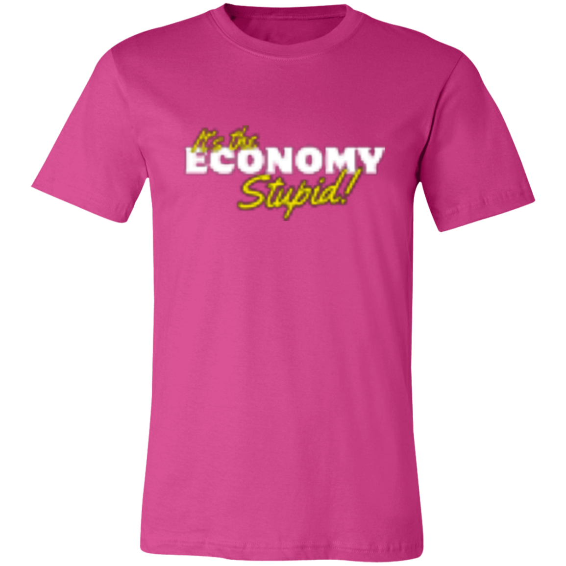 It's the Economy White 3001C Unisex Jersey Short-Sleeve T-Shirt