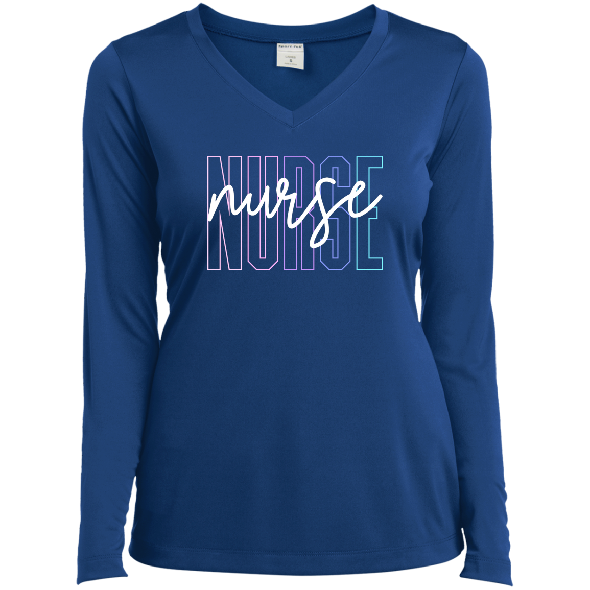 Nurse Long Sleeve Performance V-Neck Tee