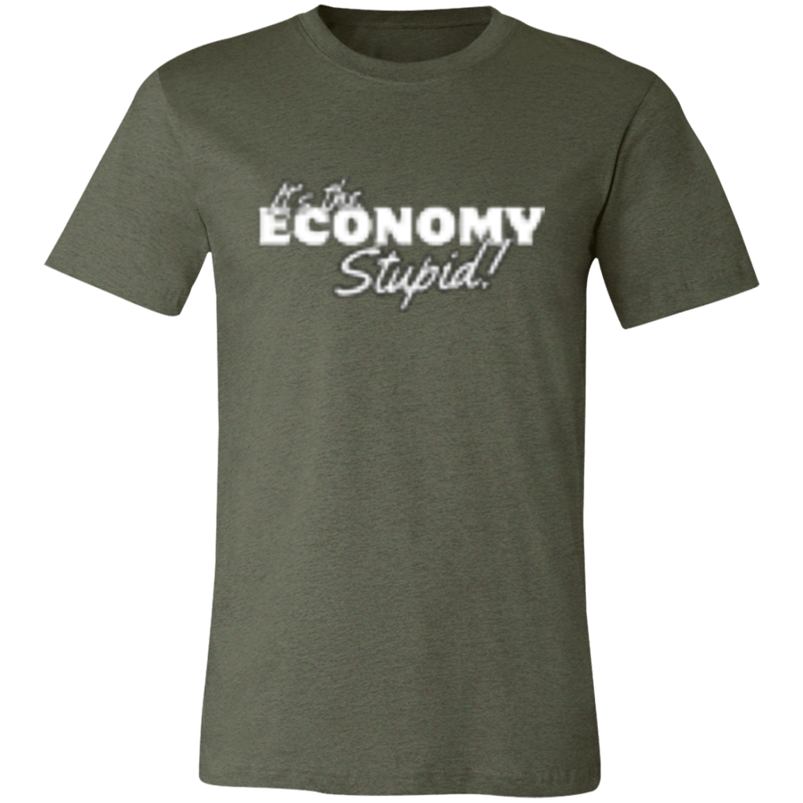 It's the Economy White (1) 3001C Unisex Jersey Short-Sleeve T-Shirt