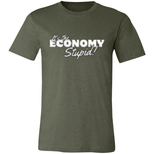 It's the Economy White (1) 3001C Unisex Jersey Short-Sleeve T-Shirt