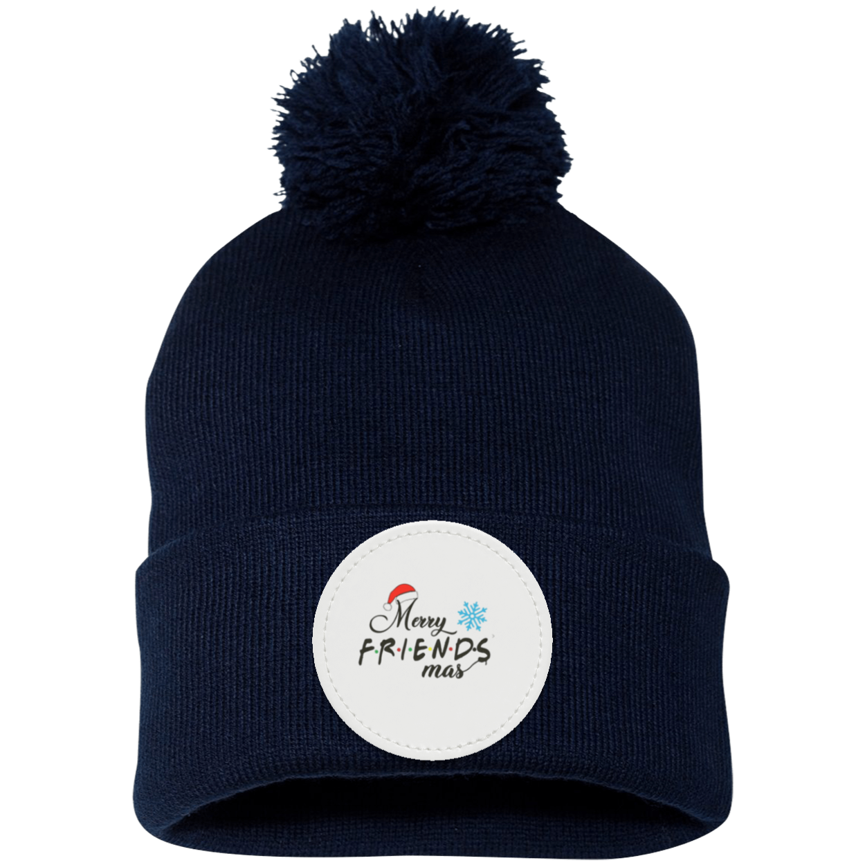 Merry Friendsmas Pom Pom Knit Cap - Patch