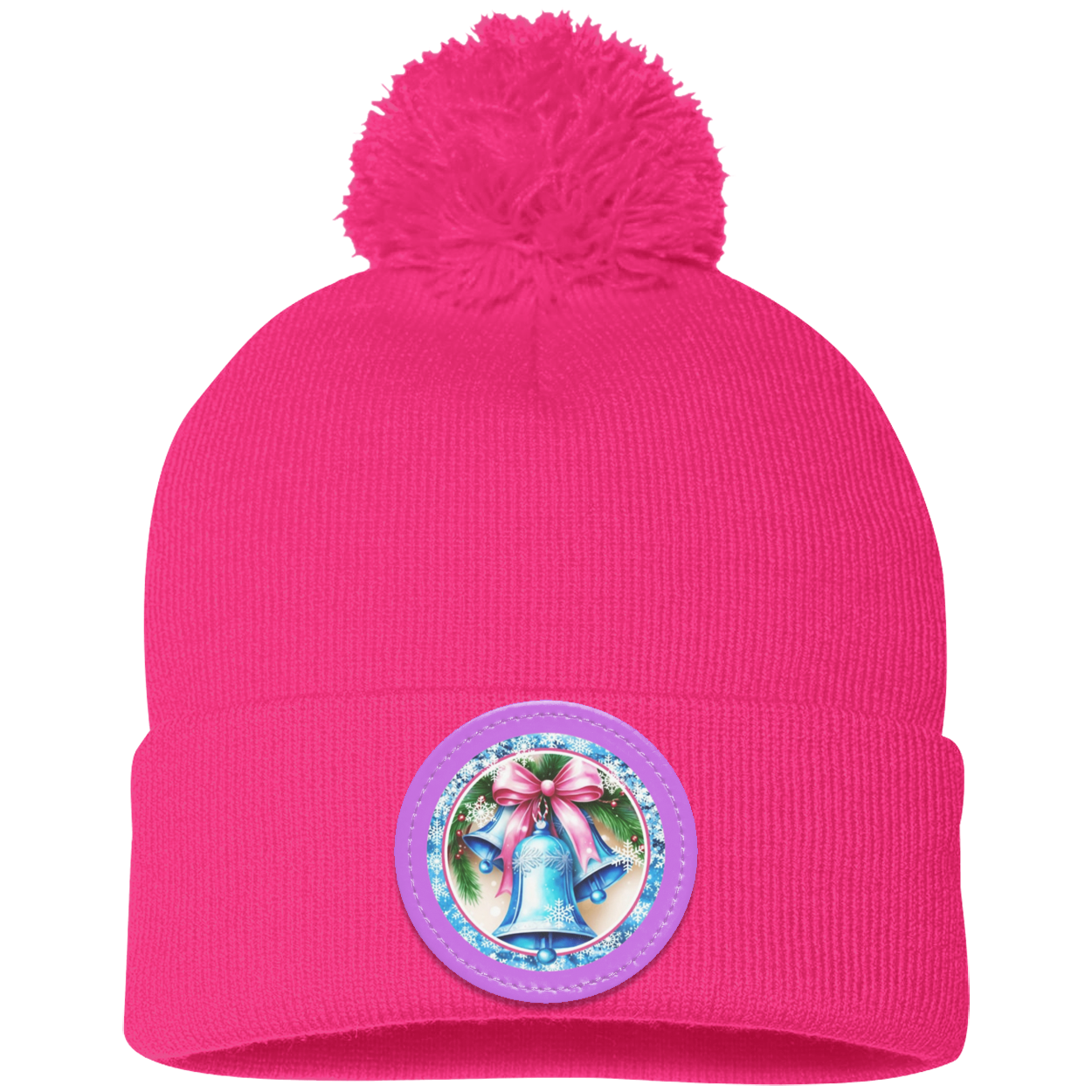 Pastel Bells (4)  Pom Pom Knit Cap - Patch