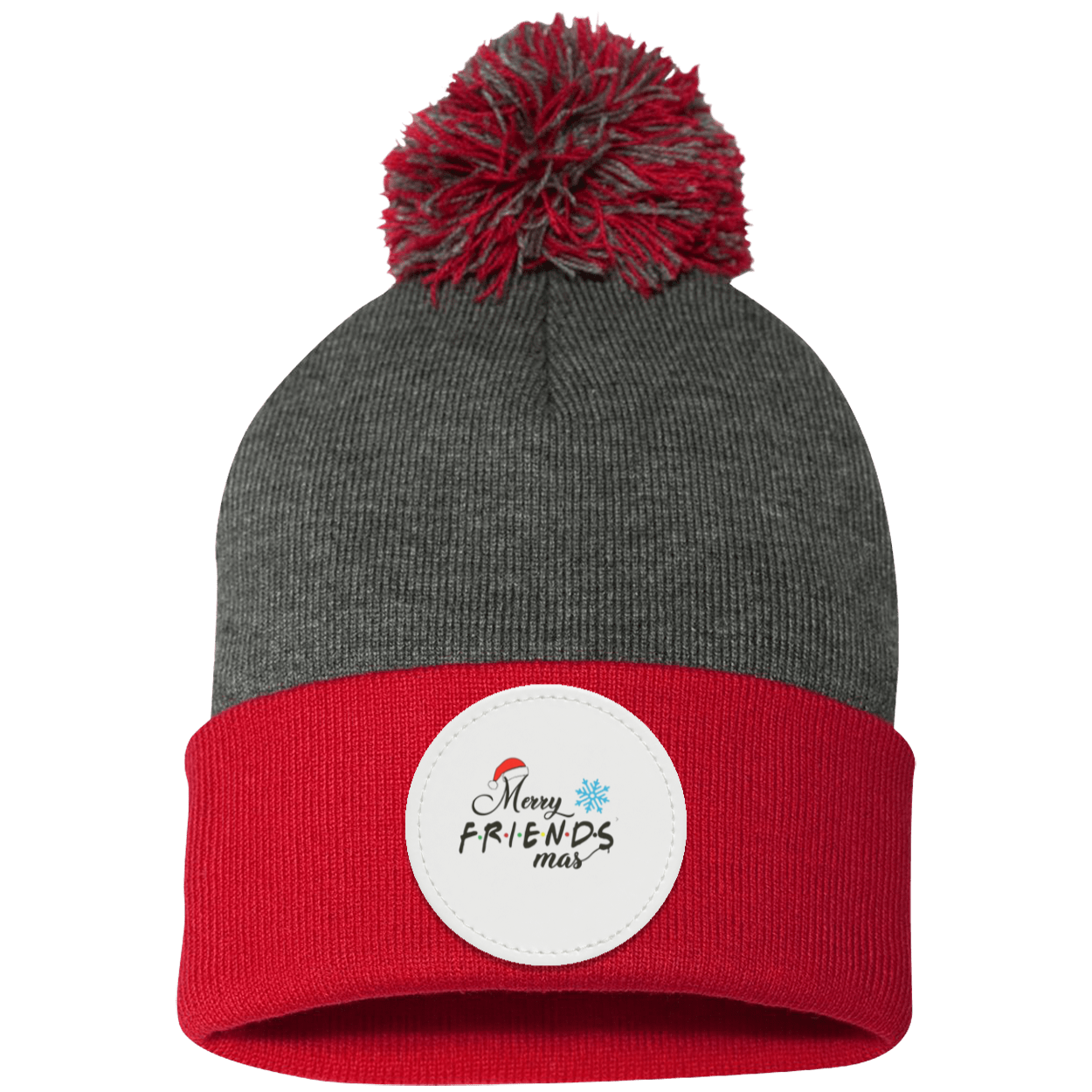 Merry Friendsmas Pom Pom Knit Cap - Patch