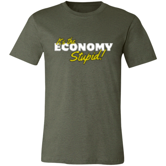 It's the Economy White 3001C Unisex Jersey Short-Sleeve T-Shirt