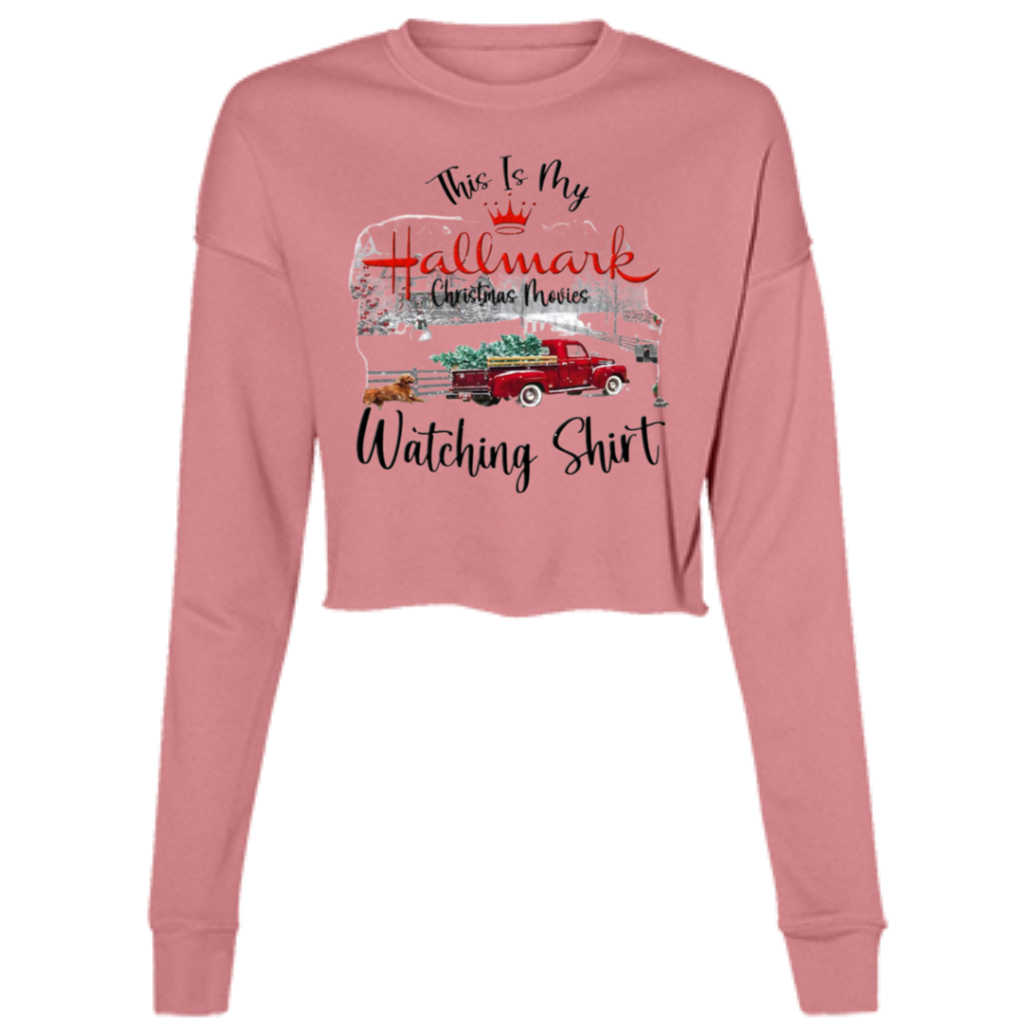 My Movie Watching Shirt -Ladies' Cropped Fleece Crew