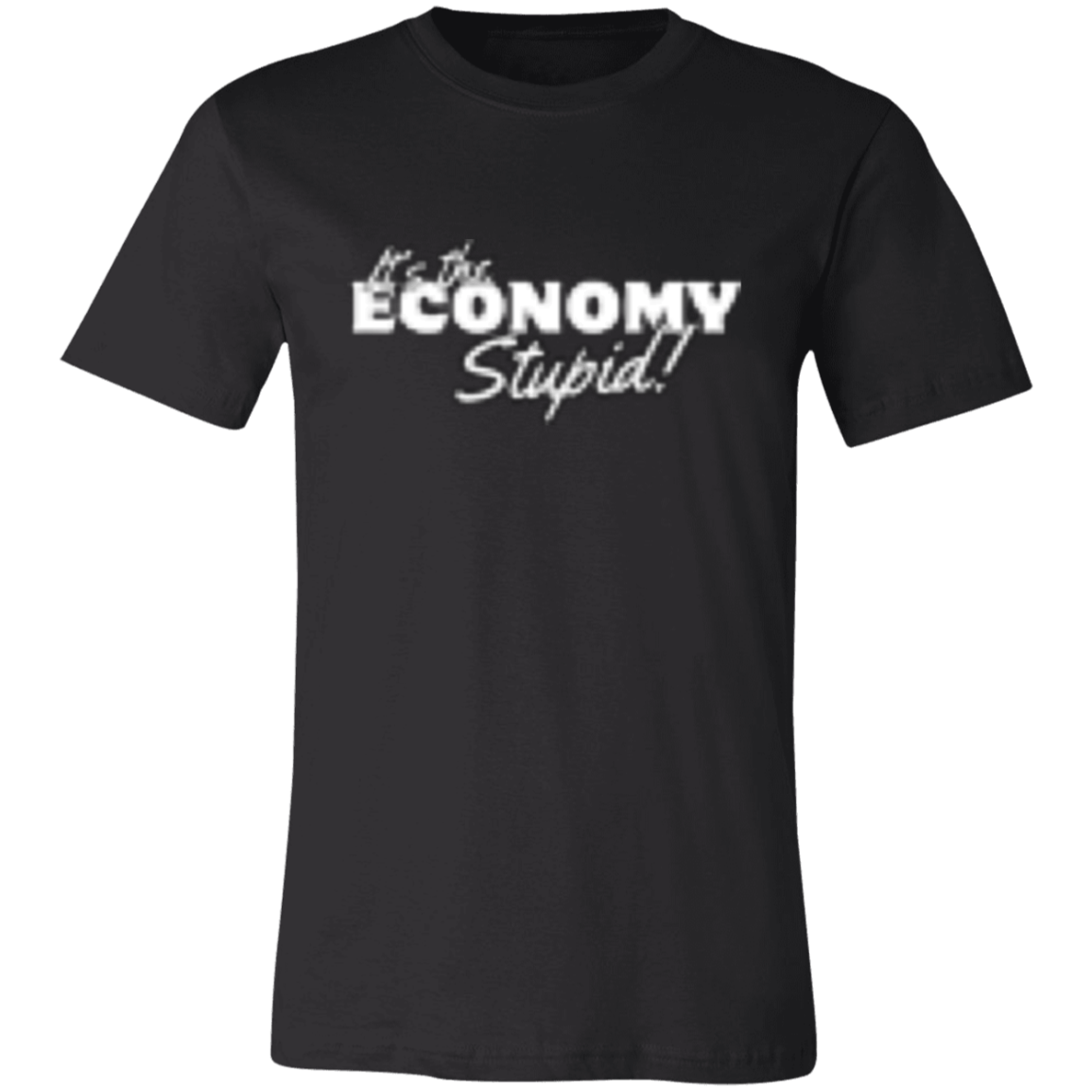 It's the Economy White (1) 3001C Unisex Jersey Short-Sleeve T-Shirt